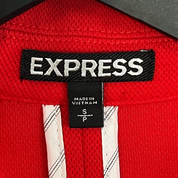 Express Cherry Red One Button Blazer, Small - Picture 3 of 5